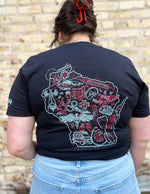 "Caring for Our Communities" - State of Wisconsin Icon Collage Unisex T.Shirt