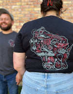 "Caring for Our Communities" - State of Wisconsin Icon Collage Unisex T.Shirt