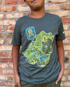 YOUTH Childhood Cancer Awareness Dino "Find A Cure" T.Shirt