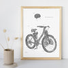 Anatomical Bicycle - 8x10 or 11x14