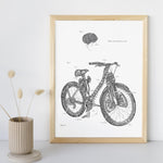 Anatomical Bicycle - 8x10 or 11x14