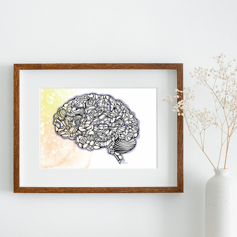 Diamond Series - Brain - 8x10 or 11x14