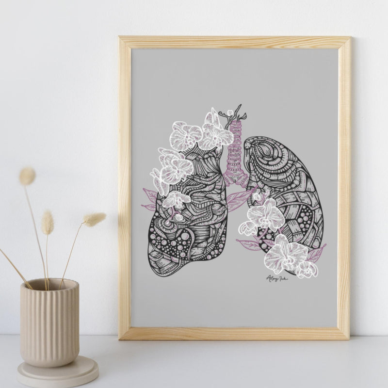 Floral Lungs - 8x10 or 11x14