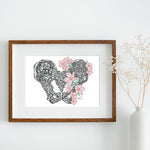 Floral Pelvis - 8x10 or 11x14