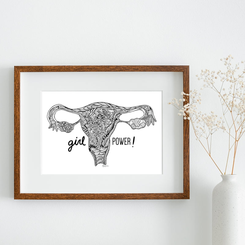 New Uterus - Girl Power - 8x10 or 11x14