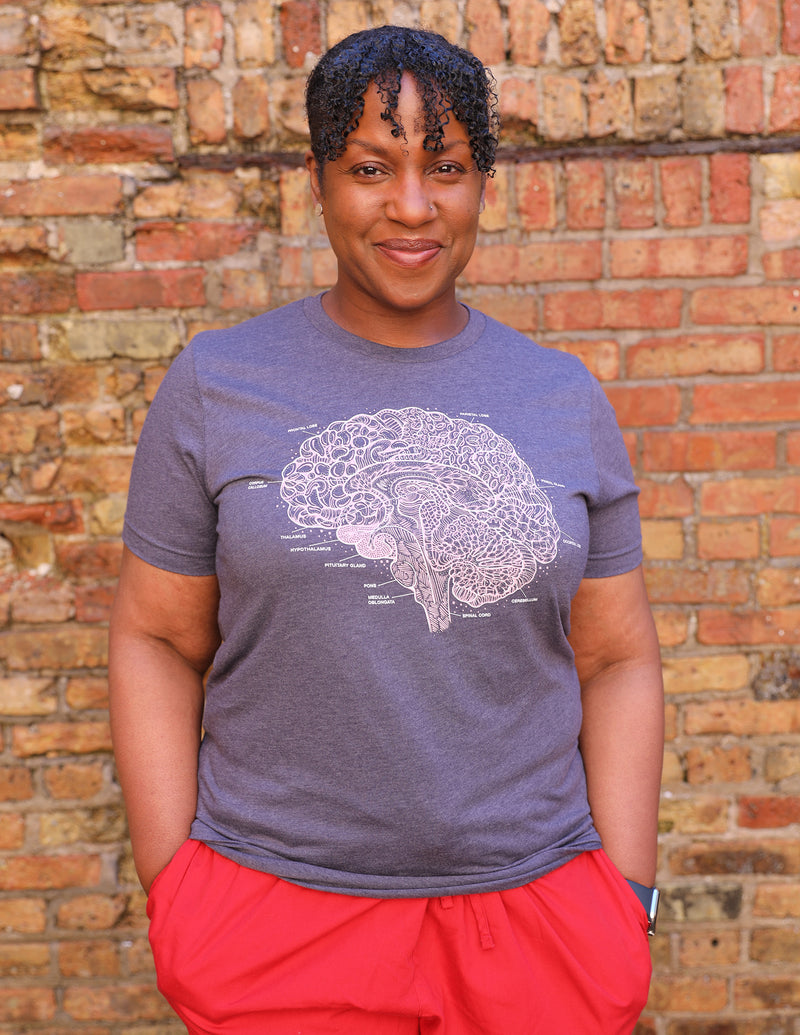 "Be Kind To Your Mind" Anatomical Brain Unisex T.Shirt