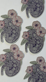 Floral Kidney Vinyl Sticker
