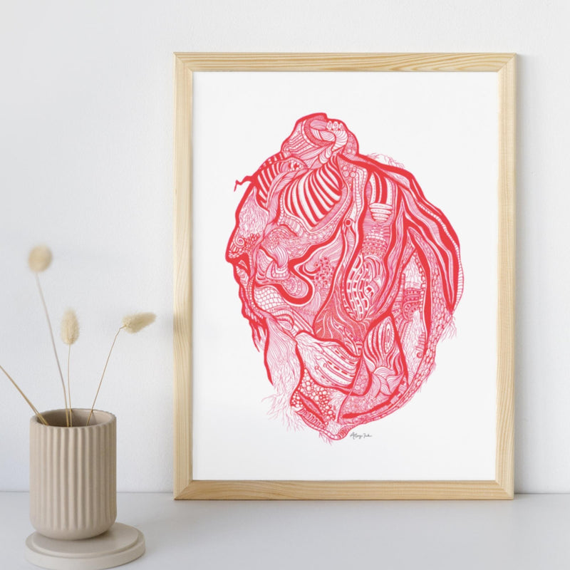 Vein & Artery Heart - 8x10 or 11x14