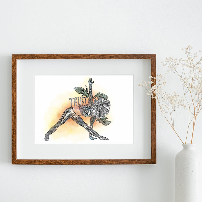 Yoga Series - Triangle Pose - 8x10 or 11x14