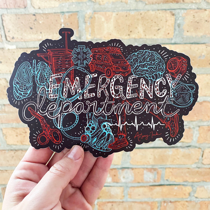 "EMERGENCY DEPARTMENT" Vinyl Sticker