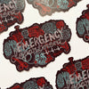 "EMERGENCY DEPARTMENT" Vinyl Sticker