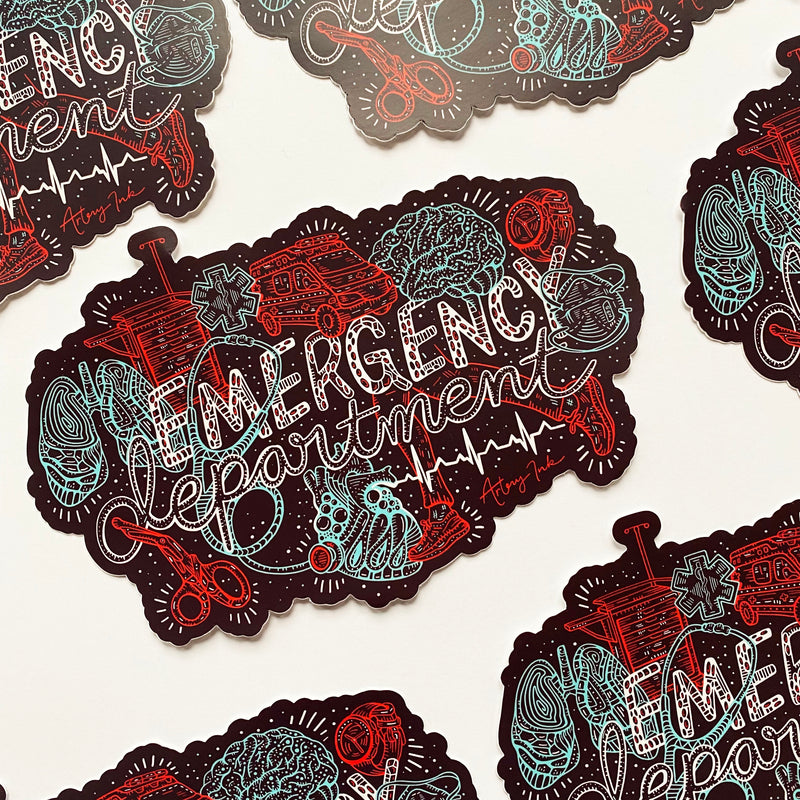 "EMERGENCY DEPARTMENT" Vinyl Sticker