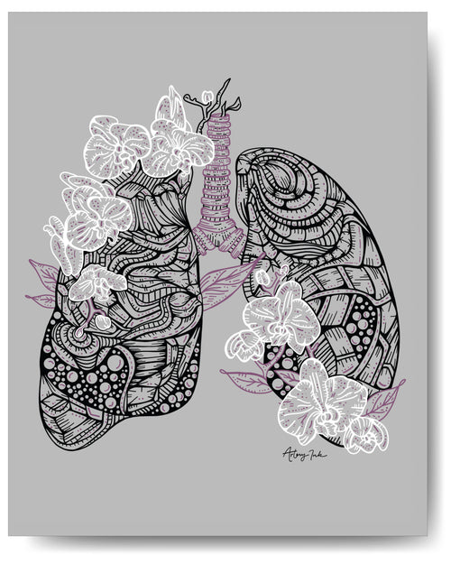 Floral Lungs - 8x10 or 11x14