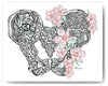 Floral Pelvis - 8x10 or 11x14