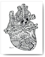Heart of Education - 8x10 or 11x14