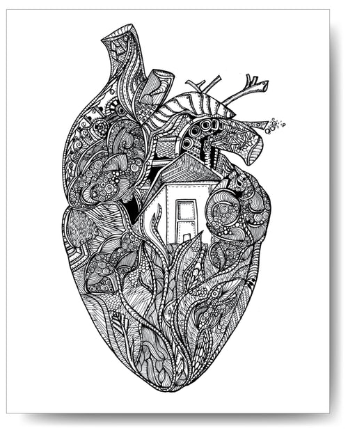 Home Heart - 8x10 or 11x14