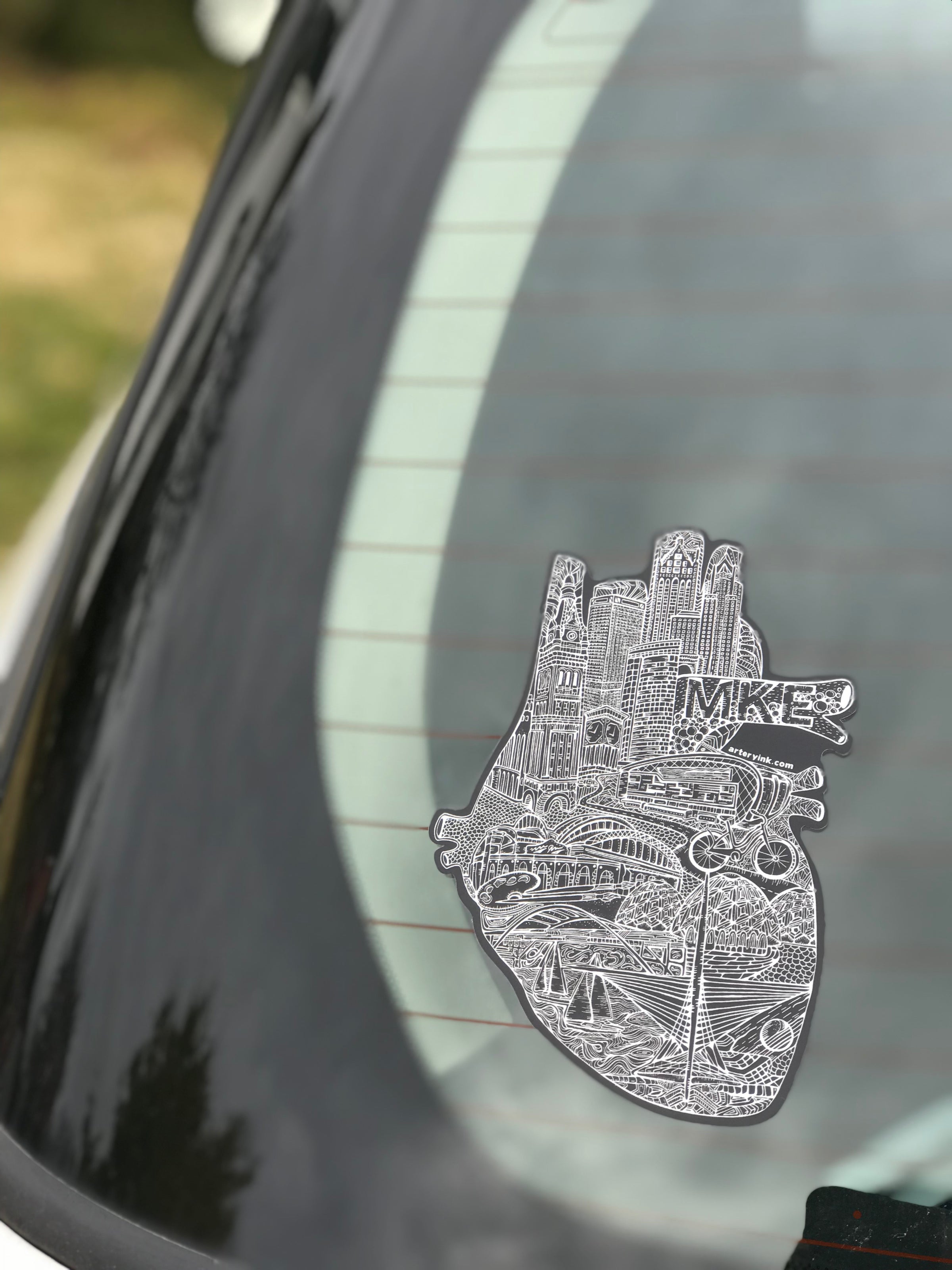 Heart of Milwaukee 2.0 Sticker arteryink