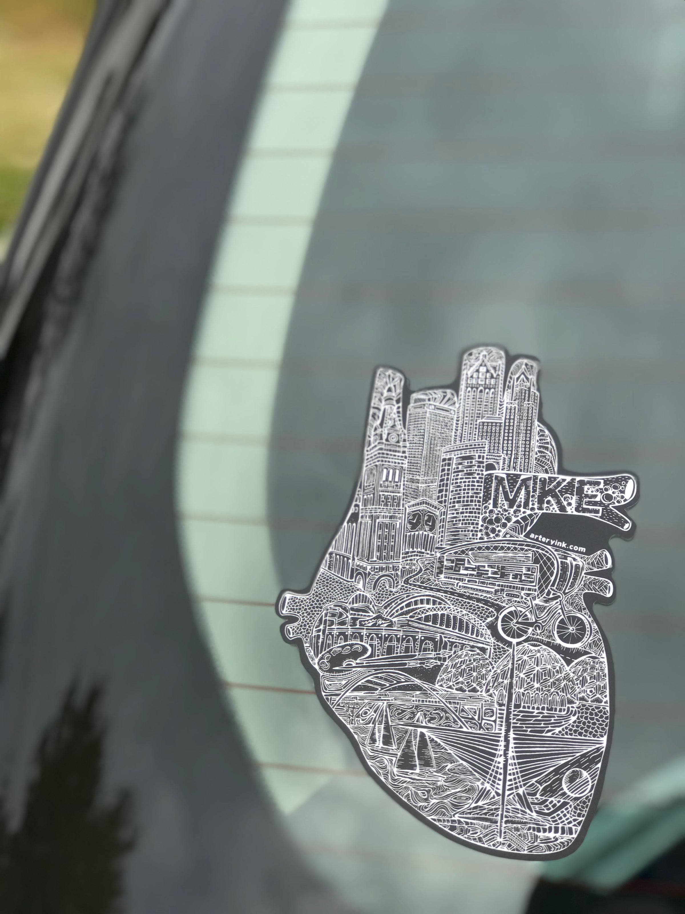 Heart of Milwaukee 2.0 Sticker arteryink