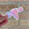 Holographic "My Body My Choice" Uterus Vinyl Sticker