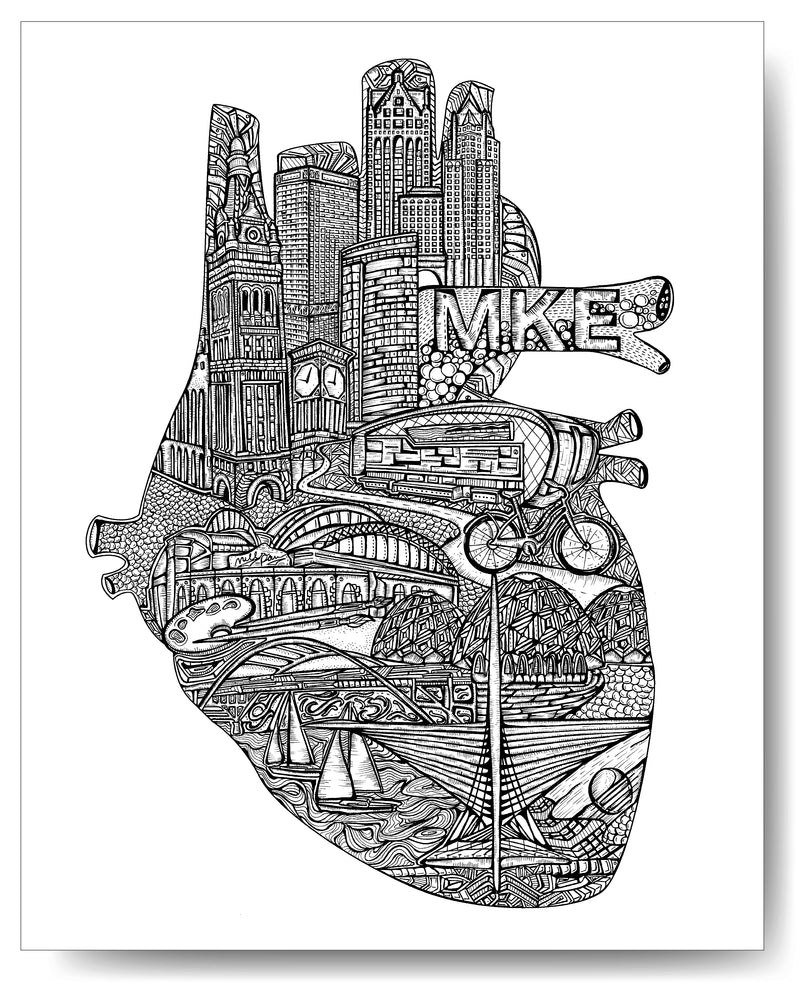Heart of Milwaukee 2.0 - 8x10 or 11x14