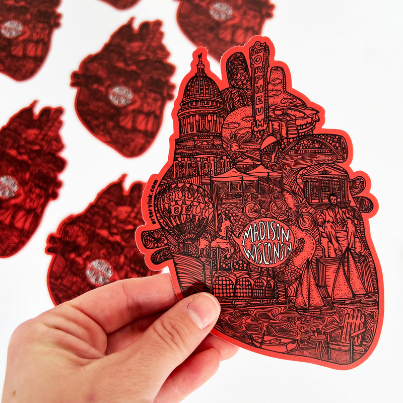 Heart of Madison Vinyl Sticker