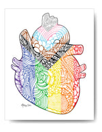 Progress Pride Heart - 8x10 or 11x14