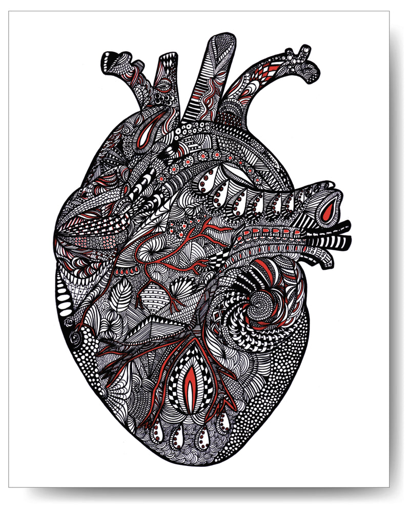 Red Heart - 8x10 or 11x14