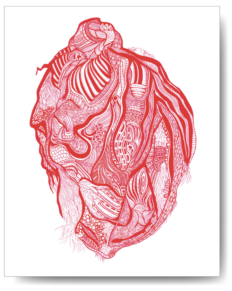 Vein & Artery Heart - 8x10 or 11x14