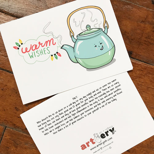 Warm Wishes Tea Pot - HOLIDAY