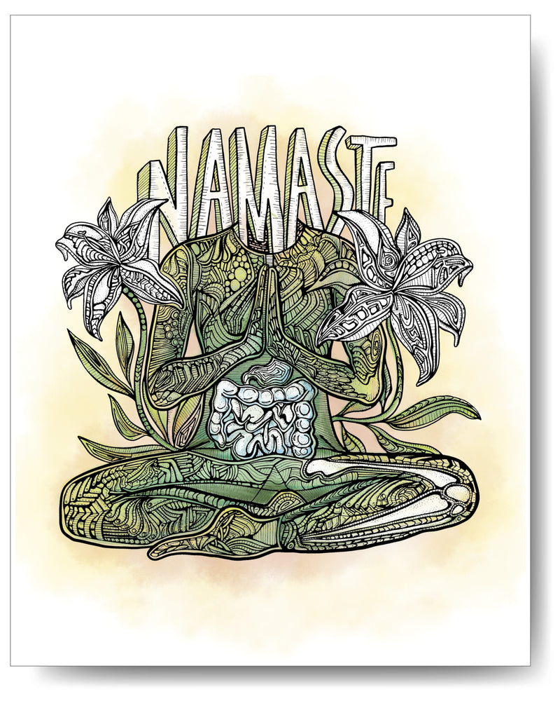 Yoga Series - Namaste - 8x10 or 11x14