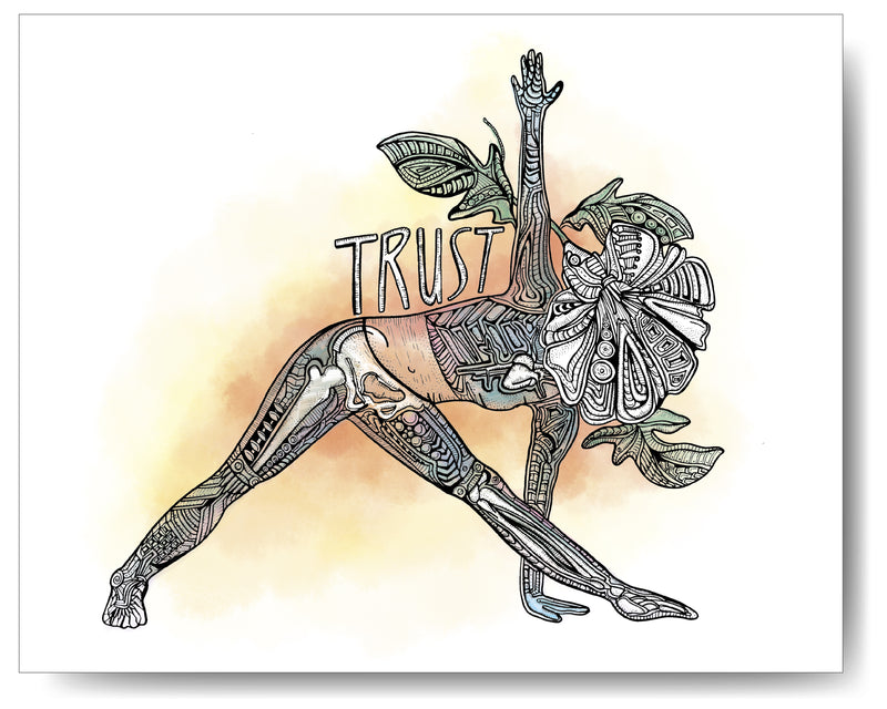 Yoga Series - Triangle Pose - 8x10 or 11x14