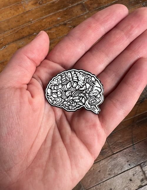 Enamel Brain Pin