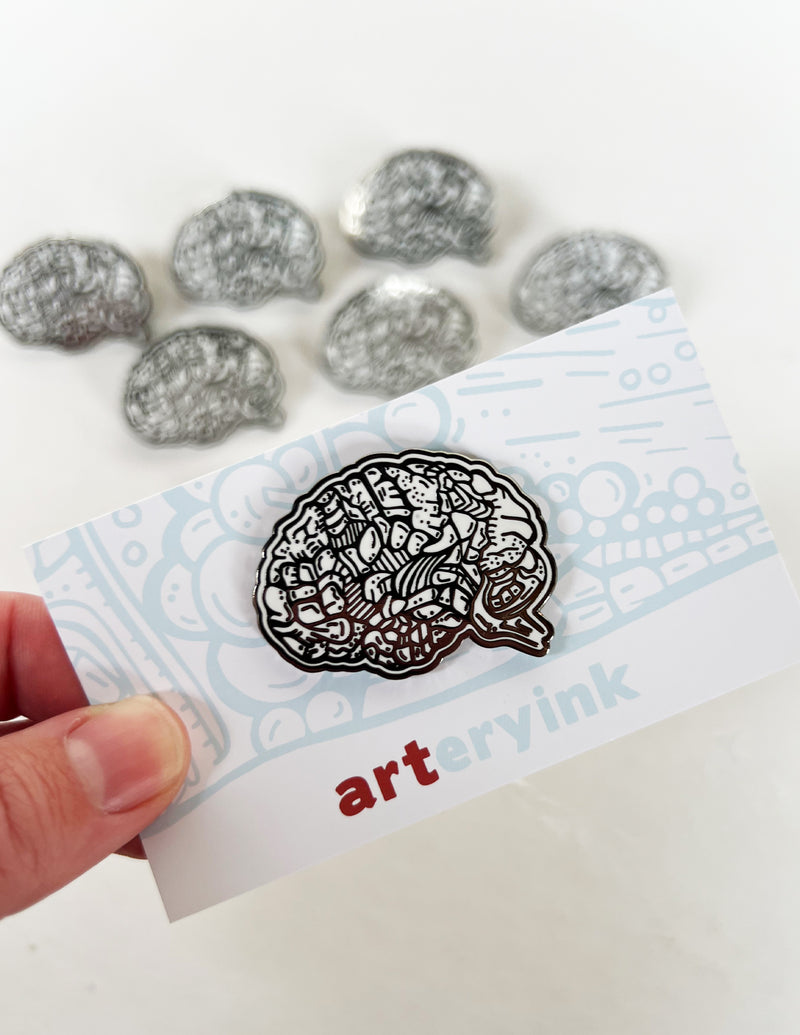 Enamel Brain Pin