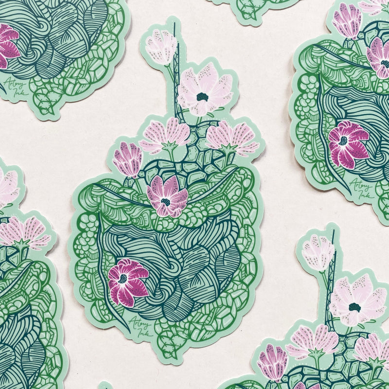 Floral Guts Vinyl Sticker