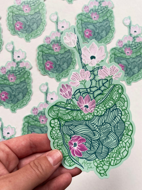 Floral Guts Vinyl Sticker