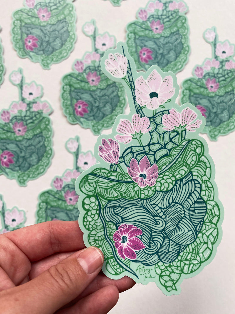 Floral Guts Vinyl Sticker