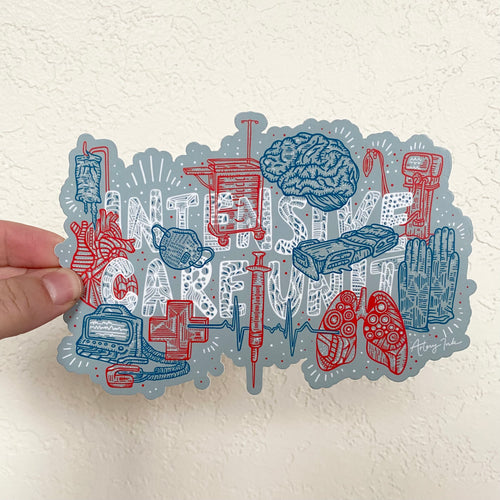 “INTENSIVE CARE UNIT" Vinyl Sticker