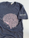 "Be Kind To Your Mind" Anatomical Brain Unisex T.Shirt