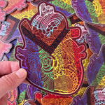 Progress Pride Heart Pride Vinyl Sticker