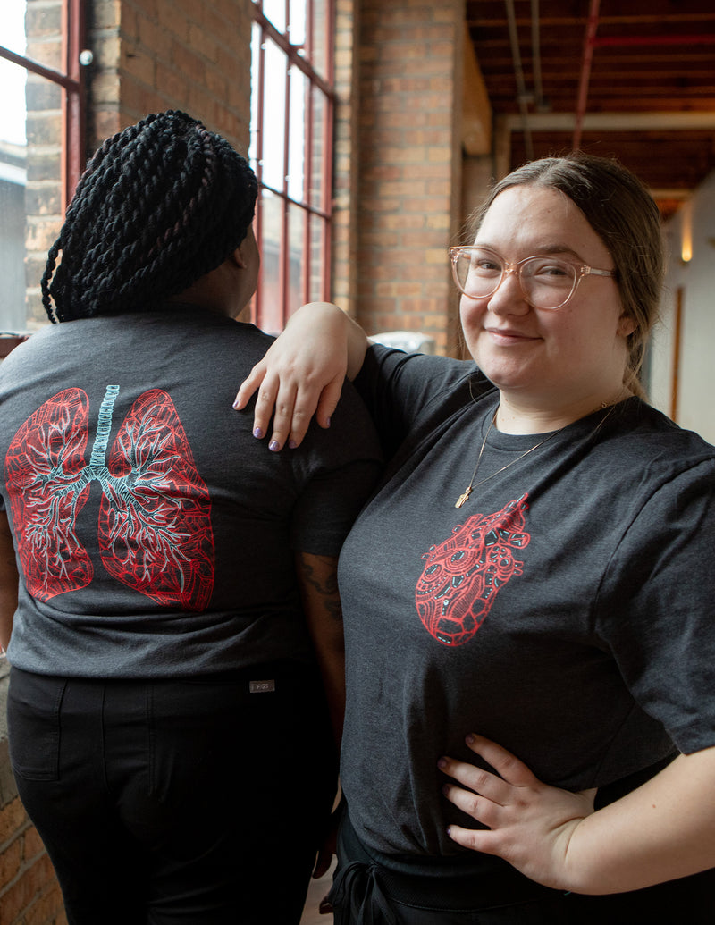 Red Heart & Lungs Unisex T.Shirt