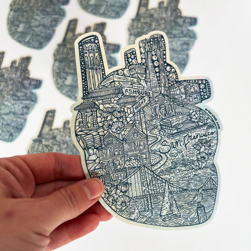 Heart of San Francisco Vinyl Sticker