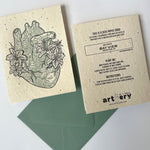 Seed Paper Floral Heart Greeting Card - Any Occasion (Limited Edition)